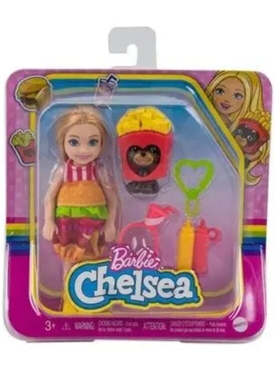 Barbie: Dress-Up Fun - Burger Custome Chelsea Doll by Mattel Collectibles - Picture 1 of 1
